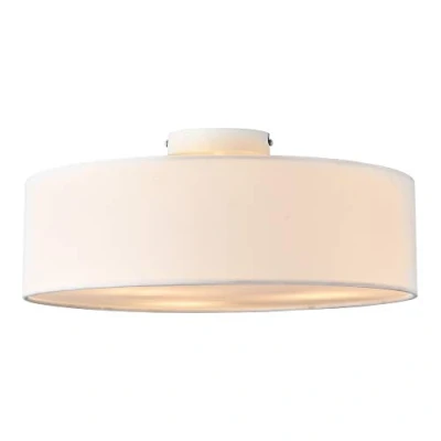 Immagine di lux.pro Plafoniera Rotonda a 3 Fonti di Luce 3X E27 60W Lampada da Soffitto Struttura in Plastica Rivestimento Tessuto Traslucido Bianco
