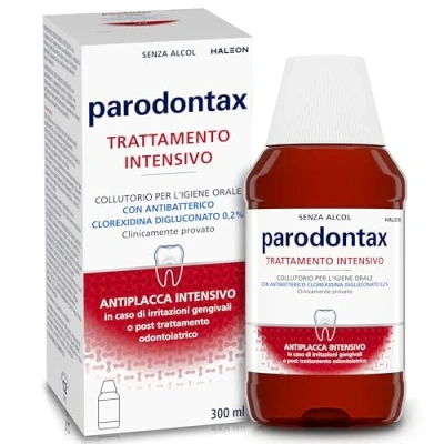 Immagine di Parodontax Collutorio Antiplacca Intensivo con Clorexidina allo 0,2% Adatto in caso di irritazioni gengivali 300 ml