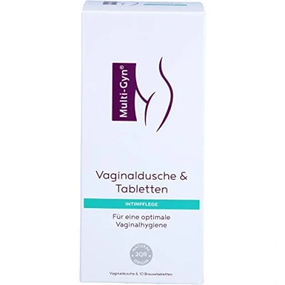 Immagine di Multi Gyn Doccia Vaginale Riutilizzabile con Compresse Effervescenti per Igiene Femminile Salutare Pratico da Utilizzare Sotto la Applicatore Morbido un&#039;Applicazione Dolce ed Efficace