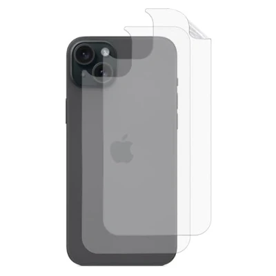 Immagine di GIOPUEY Pellicola Protettiva Retro per iPhone 15, Consistenza Opaca Anti Impronta TPU Sottile Materiali di Alta qualità 15 Translucent 2 Pezzi