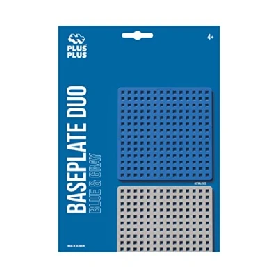Immagine di Plus Geniales Konstruktionsspielzeug, Grundplatte, Basisplatte, Grau und Blau, 2 Teile Ingegnoso Giocattolo da Costruzione, Piastra di Base, Grigio e Blu, Pezzi, Colore, 9603840
