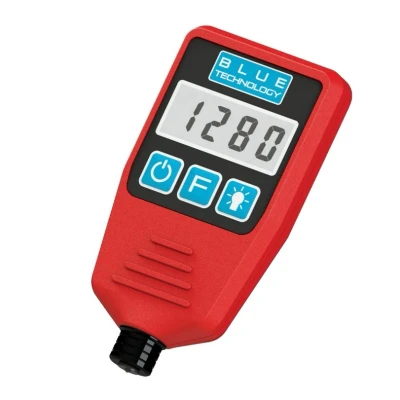 Immagine di Blue Technology P13 AL Misuratore di Spessore della Vernice, sonda a Sfera, in Acciaio e Alluminio, Rivestimento Spesso per Auto, Prodotto EU, Rosso