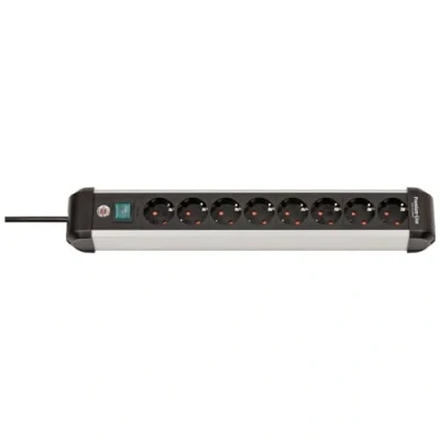 Immagine di Brennenstuhl 1391030800 Multipresa con interruttore Argento/Nero Schuko 1 pz.