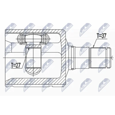 Immagine di NTY NPW VW 128 Kit Giunto Omocinetico Trasmissione automatica Assale anteriore Sx VOLKSWAGEN: Transporter 5 Bus, 5, Multivan (7HM