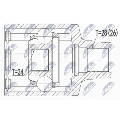 Immagine di Kit giunti, Semiasse NTY NPW MZ 065