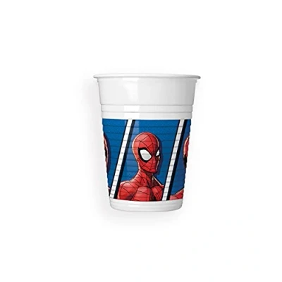 Immagine di Procos Bicchieri plastica Marvel Spider Man Crime Fighter (200ml), 8 Pezzi, Multicolore, Stück (1er Pack), 93554
