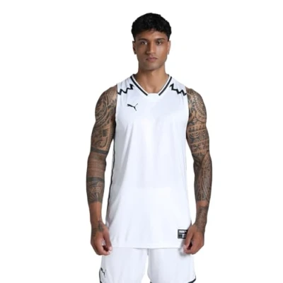Immagine di Puma Hoops TEAM GAME Top, Uomo, Taglia: Small, White