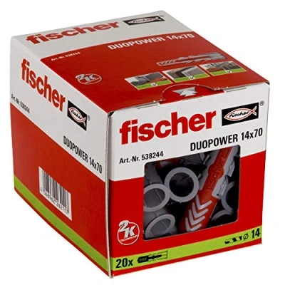 Immagine di Fischer DUOPOWER 14x70 Tassello a 2 componenti 70 mm 14 538244 20 pz.