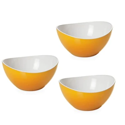Immagine di Omada Design 3 Ciotole Colorate da 40 cl, Infrangibili, Impilabili, Lavabili in Lavastoviglie, Linea Trendy