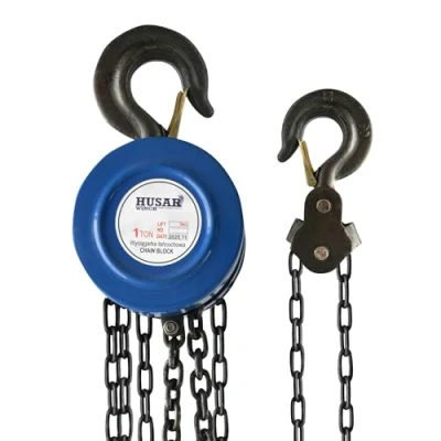 Immagine di Husar Winch Paranco a Catena 1T 5m, altezza di sollevamento con gancio per impieghi gravosi, verde, operazioni in silvicoltura, officine (1T 5M)