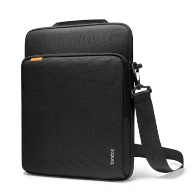Immagine di tomtoc 360 Borsa per Laptop 13 Pollici MacBook Air 2024 2018 M3/A3113 M2/A2681 M1/A2337, Pro M2/A2686 M1/A2338 2022 2016, a tracolla Premium Laptop, Nero