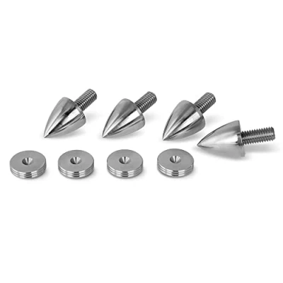 Immagine di PrecisionGeek M6 25mm Acciaio Inossidabile Spike/Cono absorber per Altoparlanti vite + Sottile Piedino 4 pz