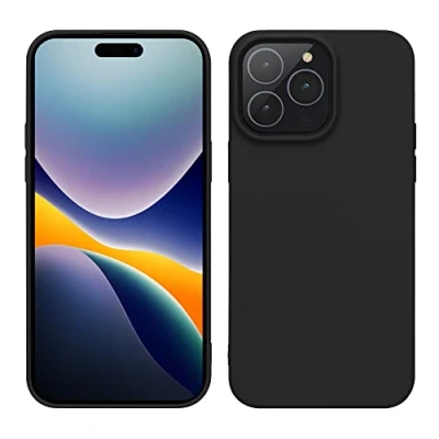 Immagine di kwmobile Custodia Compatibile con Apple iPhone 14 Pro Max Cover Back Case per Caricatore Wireless Antiurto e Flessibile in Silicone TPU nero matt