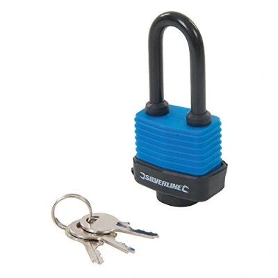 Immagine di Silverline Lucchetto resistente agli agenti atmosferici con arco lungo 48 mm