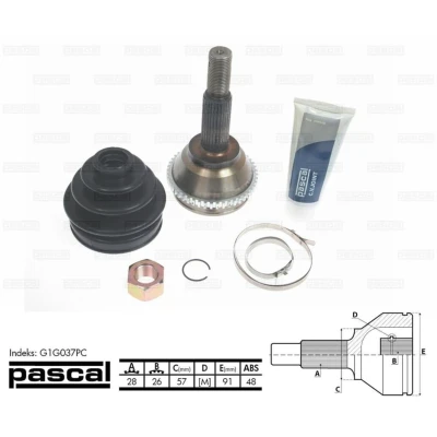 Immagine di PASCAL G1G037PC Giunto, Semiasse lato ruota, Assale anteriore