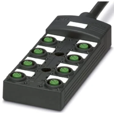 Immagine di Phoenix Contact SACB 8/16 10,0PUR SCO P 1452550 Scatola sensore attuatore passiva Distributore M12 con filettatura in plastica 1 pz.