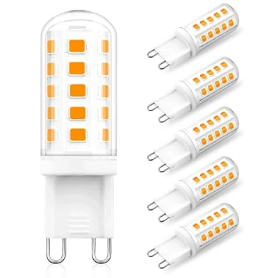 Immagine di H.W.S lampada LED G9 4W 400 lumen no sfarfallio sostituzione lampadine 40W alogena Angolo fascio 360 non dimmerabile confezione da 6(3000K)