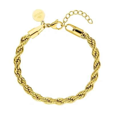 Immagine di Purelei® Vintage Bracciale impermeabile da donna, elegante e semplice in acciaio inossidabile, Regalo per donne, lunghezza regolabile 16 19 cm (Oro)
