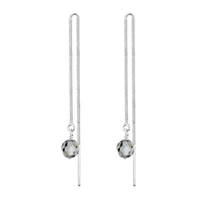 Immagine di Elli Orecchini da Donna in Argento 925 con Cristallo Grigio