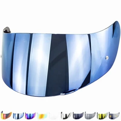 Immagine di Everalo Visiera Casco Compatibile con Agv K1 K3sv K5 K5s K1s S4sv Horizon Skyline Strada Stealth sv Compact Pinlock Ready (Blu)