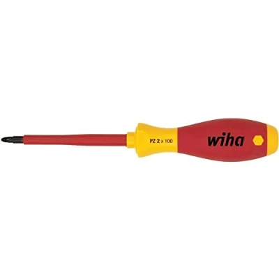 Immagine di Wiha Pozidriv Schraubendreher PZ2 SoftFinish slimFix VDE1000V 35396 VDE Cacciavite a croce PZ 2 Lunghezza della lama: 100 mm DIN ISO 8764