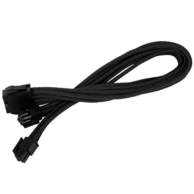 Immagine di SilverStone SST PP07 EPS8B cavo estensione sleevato EPS 8pin a EPS/ATX 4+4pin, 30cm, nero