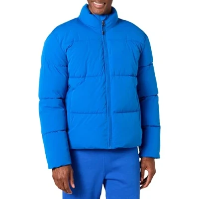Immagine di Amazon Essentials Piumino con Collo a Lupetto (Disponibile in Taglie Extra Forti) Uomo, Bluette, L