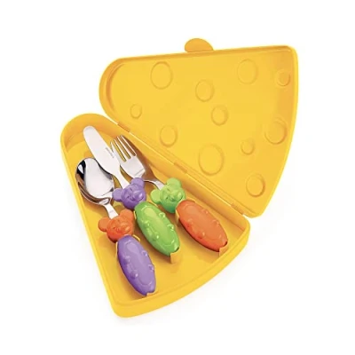 Immagine di Fratelli Guzzini Bimbi Set 3 Posatine con Custodia Tip Top Tap, ABS/PP 304 18/10, Stainless Steel AISI 410 (Knife), Multicolore, 0.02x21x3.6 cm, unità
