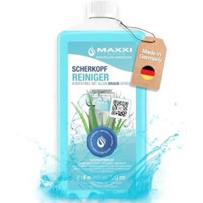 Immagine di Detergente per testine di rasatura rasoio elettrico compatibile con cartucce Braun 750 ml profumo aloe