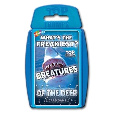 Immagine di Top Trumps Creatures of The Deep gioco di carte classico, impara fatti su meduse blubber blu, polpo e pinguini in questo educativo imballato, regalo giocattolo per ragazzi ragazze dai 6