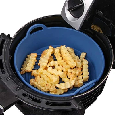 Immagine di Webake Cestino per friggitrice ad aria in silicone 20 cm ricambio rivestimenti di carta adatto friggitrici 4QT o più grandi