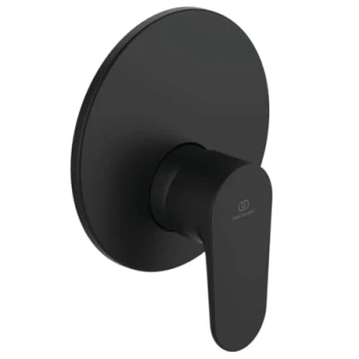 Immagine di Ideal Standard Cerafine O, Miscelatore monocomando per doccia ad incasso, Una via, Parti esterne, Nero seta