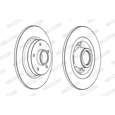 Immagine di FERODO PREMIER DDF1731 1 Disco freno 274 11 5 114,3 pieno con anello sensore ABS, cuscinetto ruota RENAULT: SCENIC 3, GRAND 3