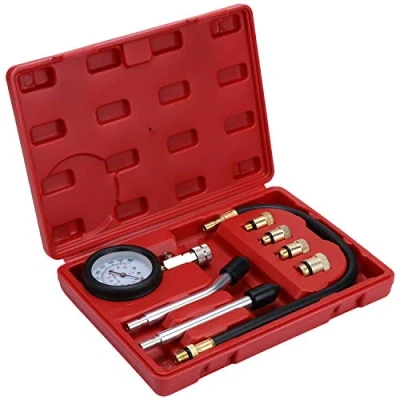 Immagine di WiMas Tester di Compressione, Motori Manometri Benzina Motore a Gas Cilindro Compressione Kit con Custodia in Plastica