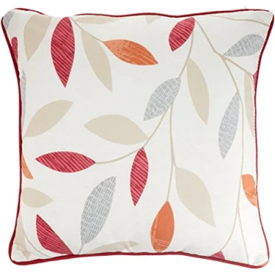 Immagine di Fusion Cuscino Imbottito in Legno di faggio, 100% Cotone, Red, Cushion (Filled): 43 x 43cm