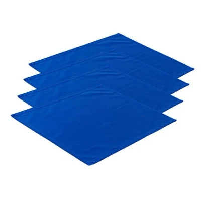 Immagine di Lemos Home Tovagliette di alta qualità, 4 pezzi, in 100% cotone, collezione concetto, colore e dimensioni a scelta (set da 46 x 36 cm, blu reale)