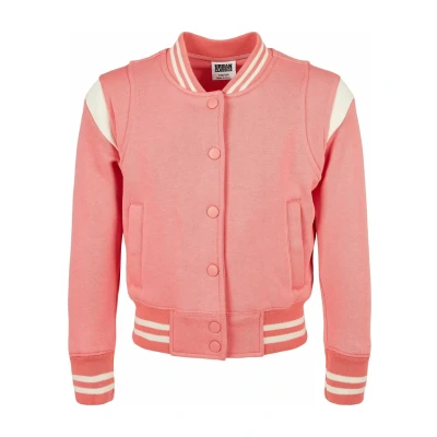 Immagine di Urban Classics Felpa con zip per bambini, Taglia: 158/164, Palepink/whitesand