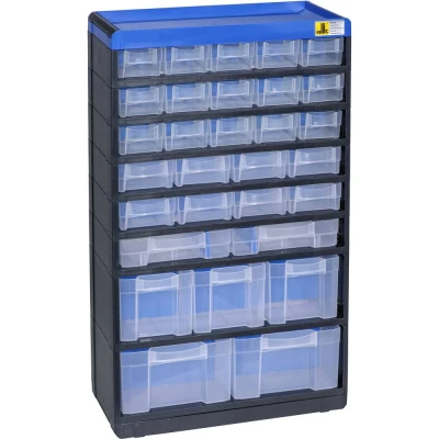 Immagine di Allit 464650 Cassettiera porta minuteria VarioPlus Pro 53/60 (L x A P) 300 525 135 mm Nero, Blu 1 pz.