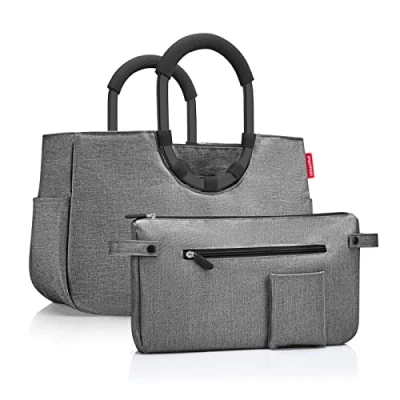 Immagine di Reisenthel Loopshopper M Frame Twist Silver Borsa robusta con pratici scomparti in bottiglie PET riciclate, shopping bag e borsetta 2 1