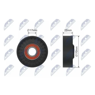 Immagine di NTY RNK LR 013 Rullo tenditore, Cinghia trapezoidale