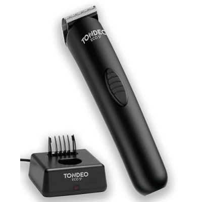 Immagine di TONDEO Tagliacapelli ECO S PLUS BLACK professionale con stazione di ricarica e pettine per 4 lunghezze diverse