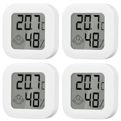 Immagine di Mini igrometro Termometro Digitale, 4 pezzi Ambiente, Piccolo Digitale per Interni, Monitor di Temperatura e umidità, da Interno Casa, Baby Room, Serra