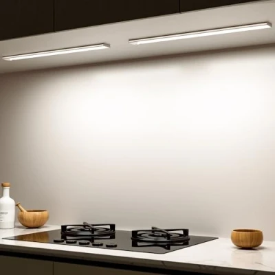 Immagine di Ylatoial Luce Armadio LED, Led con Sensore di Movimento, USB Ricaricabile Magnetica Lampada, Dimmerabile Sottopensile per Cucina Scale Corridoio Bagno Garage
