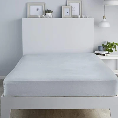 Immagine di Fusion Brushed Bedding Biancheria da Letto Spazzolata, 28 cm, Cotone, Argento, Doppio