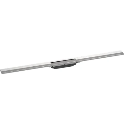 Immagine di hansgrohe RainDrain Flex set di canalina doccia accorciabile, canale drenaggio 1000 mm, scarico a pavimento della doccia, acciaio inox spazzolato