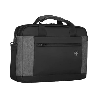 Immagine di WENGER Borsa Porta PC Underground a Tracolla, Notebook fino 16, Tasca per Tablet 10’’, Cartella, Scomparti, 9 l, Uomo Donna, Nero, 601057