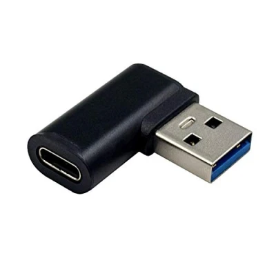 Immagine di Duttek adattatore USB a C, angolo retto 90 gradi 3.0 maschio C femmina compatibile con iPhone 11/Samsung Note 10/Google Pixel/computer portatili