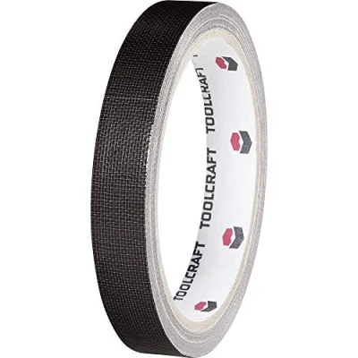 Immagine di TOOLCRAFT HEB19L10SC Nastro in tessuto Nero (L x L) 10 m 19 mm 1 pz.