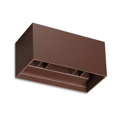 Immagine di Ideallux Ideal Lux Applique da esterno Atom, marrone, 20 cm, metallo