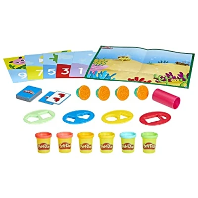 Immagine di Play Doh, playset Crea e Conta i Numeri con 6 tappetini da Gioco, 10 Carte vasetti